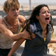 Grace (Mackenzie Davis) holds Dani back from harm in Terminator: Dark Fate.